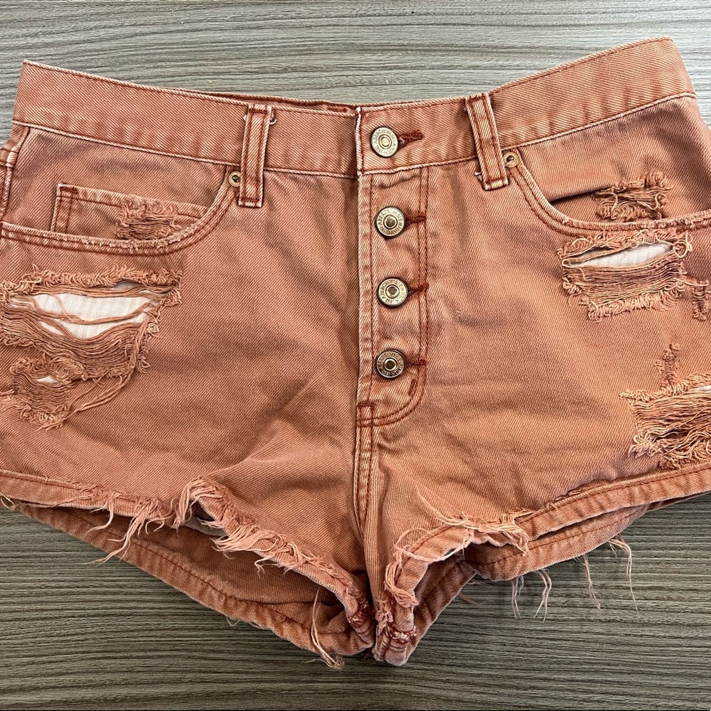 Copper High Waisted Shorts